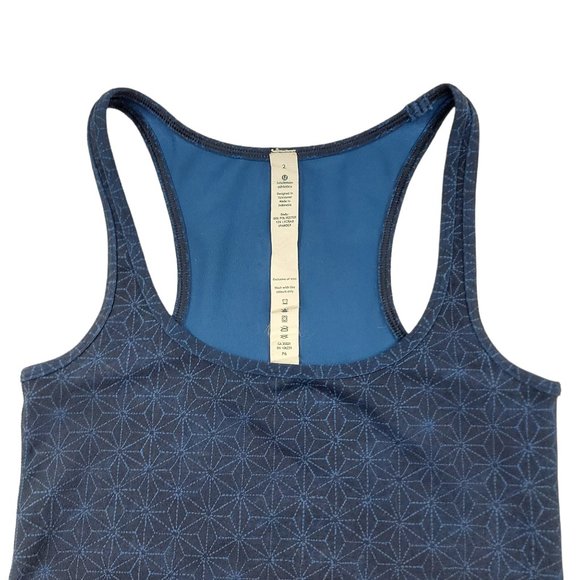 Lululemon Womens Tank Top Size 2 Racerback Sleeveless Lightweight Blue - Picture 3 of 7